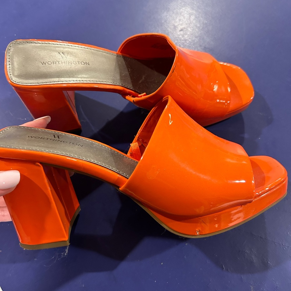 Brand new orange heels